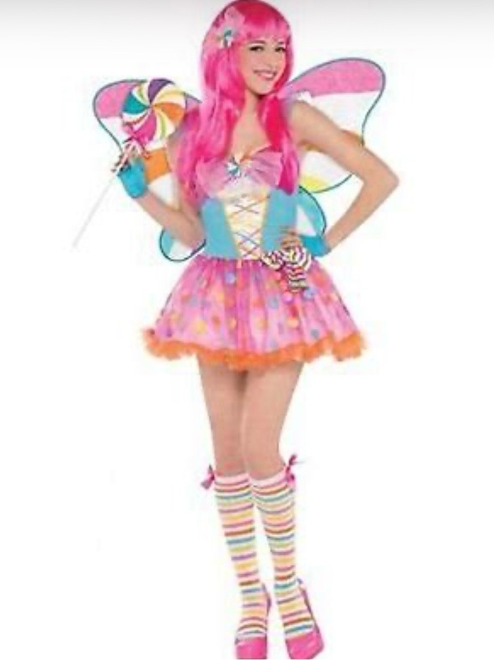 AMSCAN Junior SMALL Girls Pink Candy-licious Fairy Costume NIB